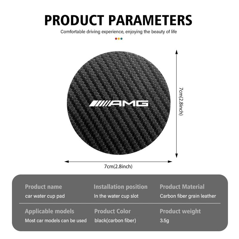 FJR5 Car Coaster Water Cup Bottle Holder Anti-slip Mat Accessories For Mercedes Benz AMG A B C E S G Class A180 CLK CLA GLE GLC W212