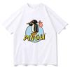 Pingu Классический Логотип Натуральная Футболка Женская Мужская Круглый Вырез Пингвин Футболка Одежда в Стиле Харадзюку Классическая Удобная Шикарная Одежда Y2K