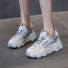 Women's Chunky Sneakers Genuine Cow Leather Platform Shoes Height Increase Shoes Autumn White Shoe Ladies Brand Tennis Footwear