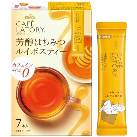 AGF Blendy Cafe Latory Палочки Чай Ройбуш с Насыщенным Медом 7 палочек 6 коробок teatea stickбез кофеина