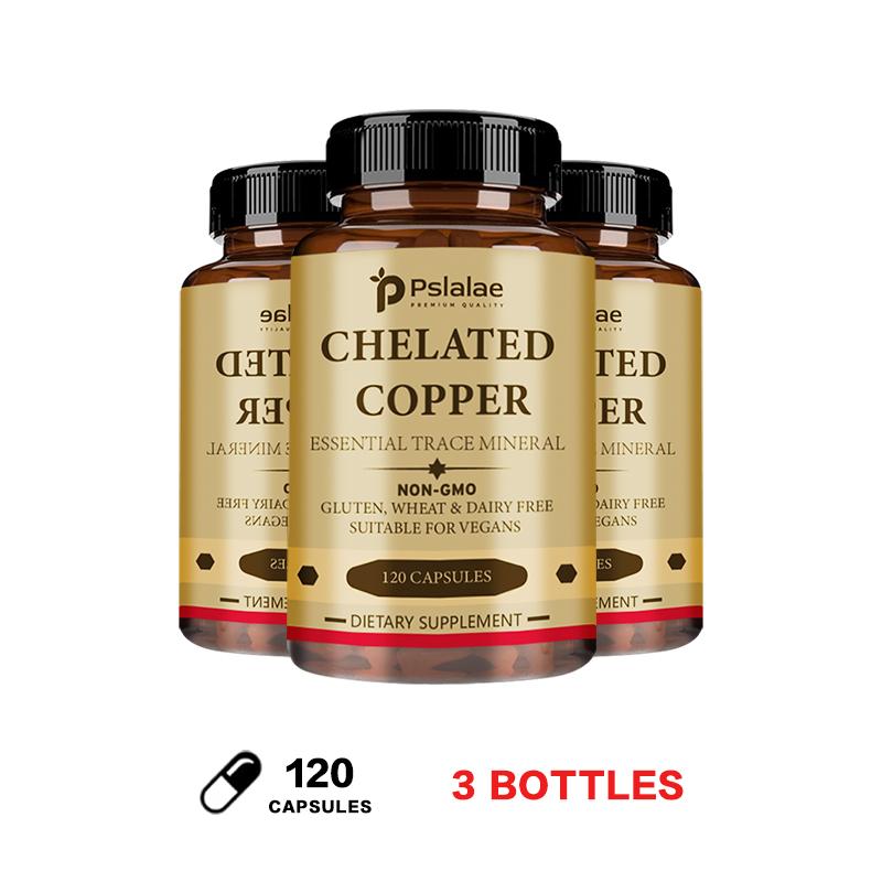 Pslalae chelated copper trace element capsules, highly absorbable organic copper, immune system support, suitable for both men and women.