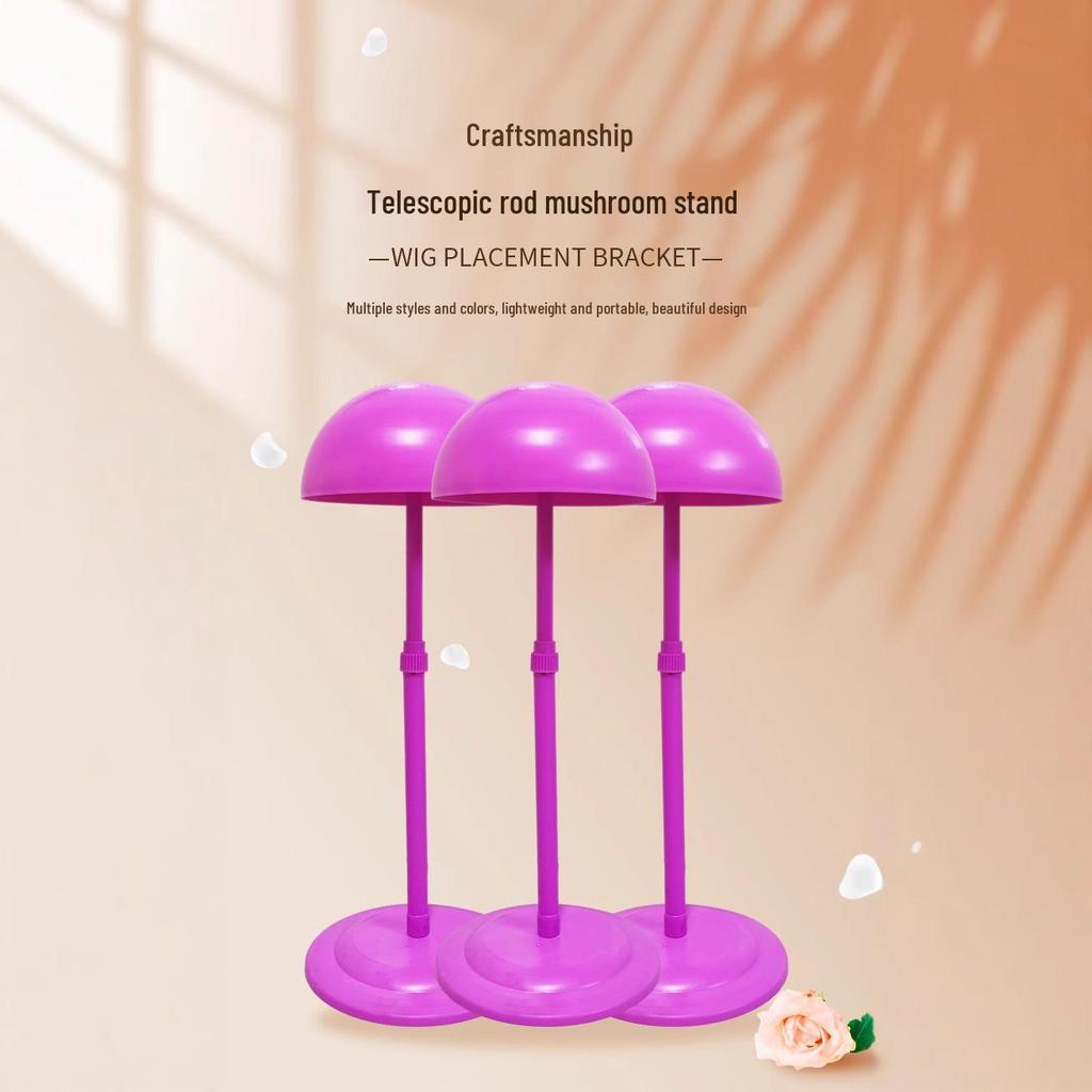 Adjustable Bright White Wig Stand - Telescopic and Lifting Design for Hairpieces and Art.