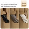 JIUMU Women's Genuine Leather Winter Warm Gloves