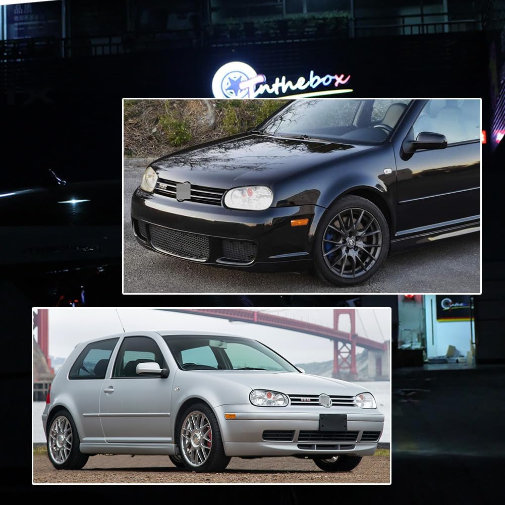 GTINTHEBOX Amber Lens Front Bumper Side Marker Light Housing Assembly Compatible with 1999-2005 Volkswagen MK4 Golf GTI R32 Rabbit Jetta