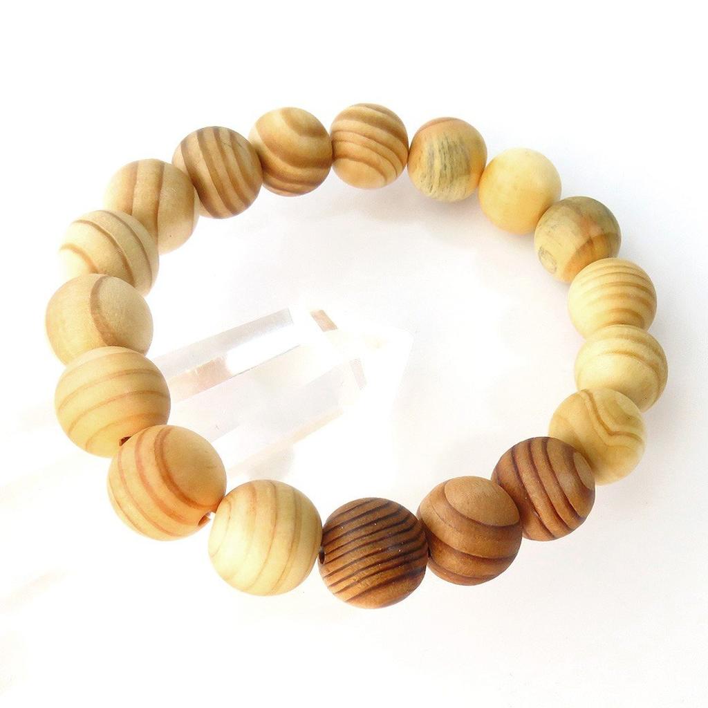 Гора Коя Рикубоку с деревянным миром Буддийская молитва Натуральный энергетический камень [ЗОЛОТОЙ КАМЕНЬ] Браслет, 13 мм, Коробка, Наследие, Бусины, Камень,