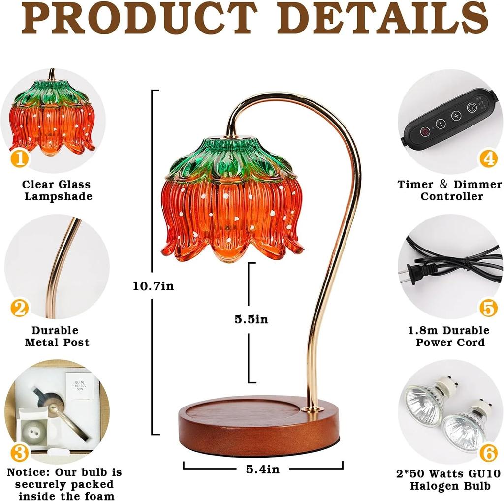 Romanticaromatherapy Wax Melting Lamp Melting Candle Lamp Bedroom Wax Melting Lamp Can Be Timed Dimming Aromatherapy Lampfragrance Birthday Gift