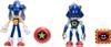 SONIC THE HEDGEHOG 4-Inch Articulated Action Figure 2-Pack: Classic Sonic and Modern Metal Sonic with Shield Accessory
