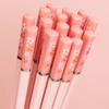 5 Pairs Food Chopsticks Heat Resistant Lightweight Pink Cherry Blossom Chopsticks for Home