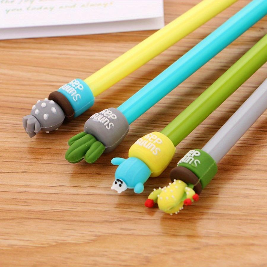 Back To School Season 10pcs 0.5mm Creative Stationery Cactus Gel Pen Cute Cartoon Water-based Pen Office Supplies Signature Pen