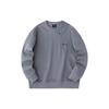 Outdoor Series Solid Color Easy Care Crew Neck Knitted Pullover Sweatshirt Men Sweatshirt Pencil-Gray 152416703-2