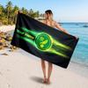 Norwich City Custom Beach Towel, Personalized Name Text Print, Football Logo Soft Quick‑Dry Towel Holiday Gift