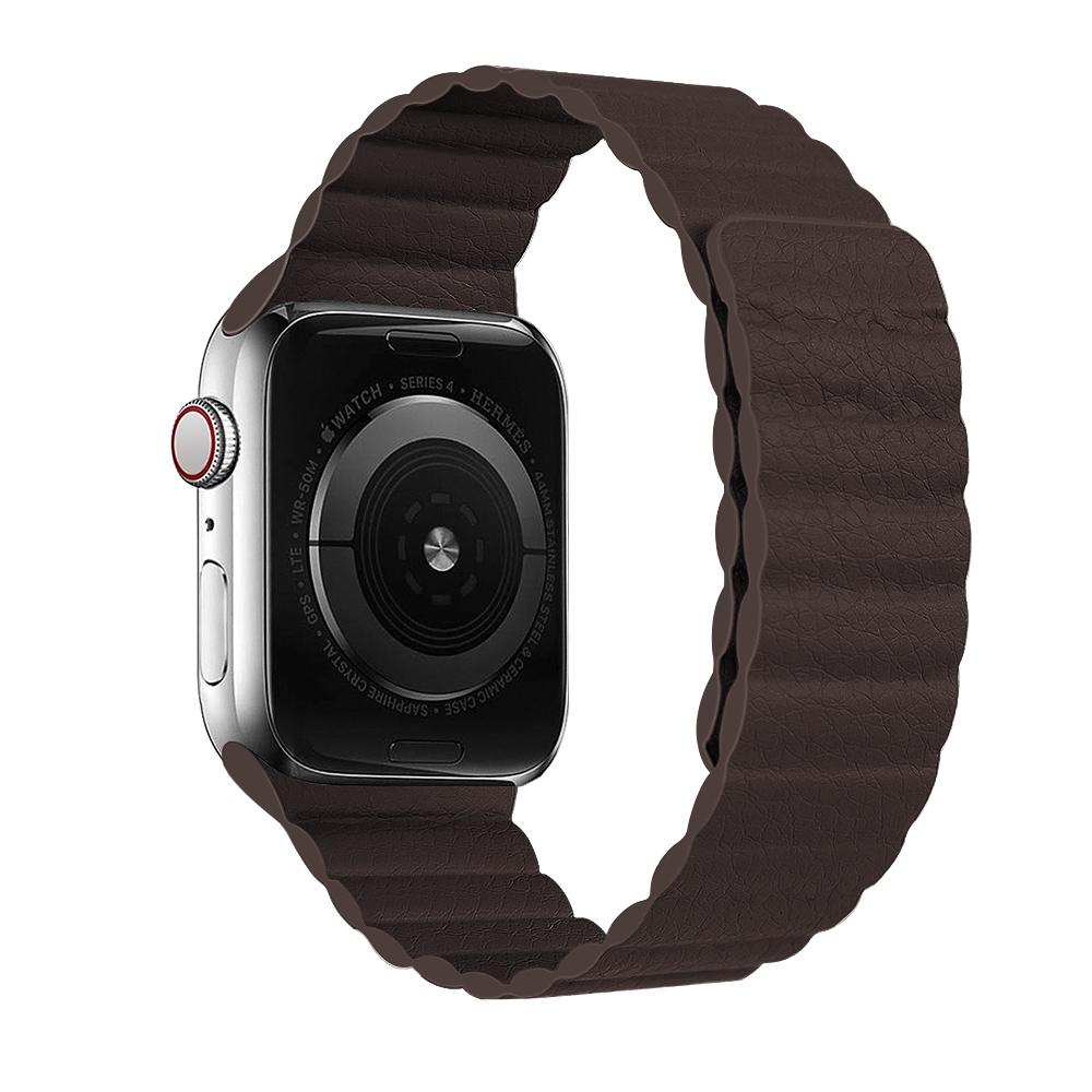 Кожаный ремешок-петля для Apple Watch Ultra Band 49 мм, 44 мм, 40 мм, 38 мм, 42 мм, магнитный браслет iwatch series 3, 4, 5 se, 7, 8, 45 мм, 41 мм