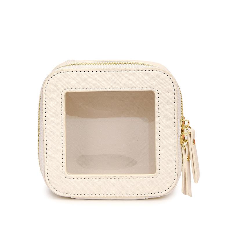 2024 Компактная прозрачная косметичка - Ручная сумка для хранения косметики, жесткий кейс