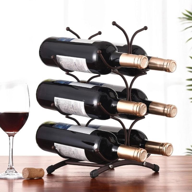 Elegant Wine Stand Practical Countertops Wine Bottles Display Rack Wine Holder for Kitchen Bar Reliable Storage Rack