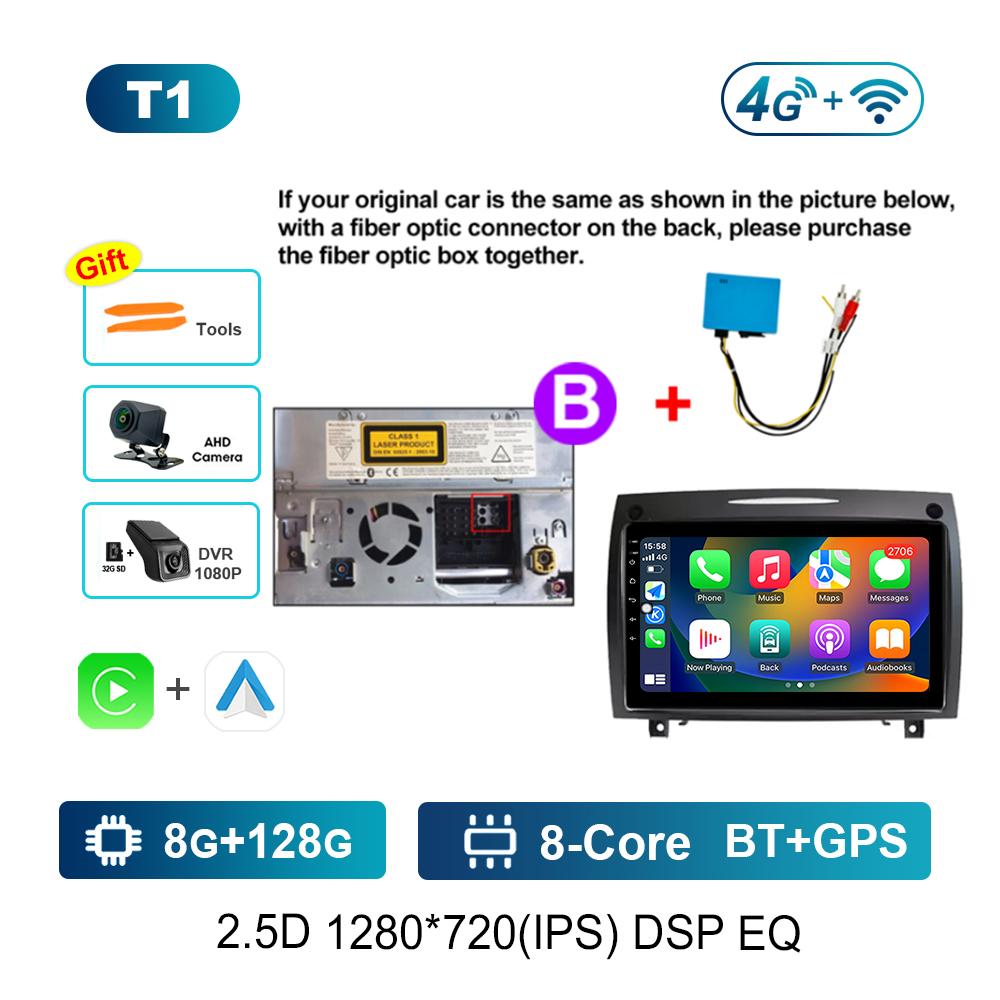 Мультимедийный плеер для автомагнитолы для Mercedes Benz SLK Class R171 2004 - 2011 Операционная система Android 4G DSP Стерео Навигация GPS WIFI IPS Сенсорный экран