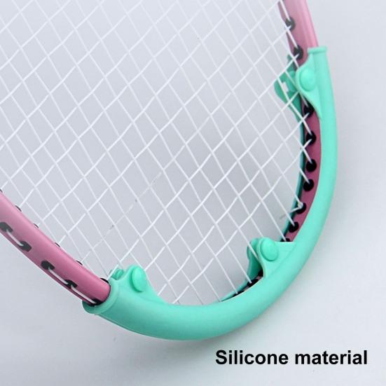 2Pcs Badminton Racket Head Protector Badminton Racquet Wire Frame Protective Sleeves Wear Resistant Flexible Badminton Racket Head Covers