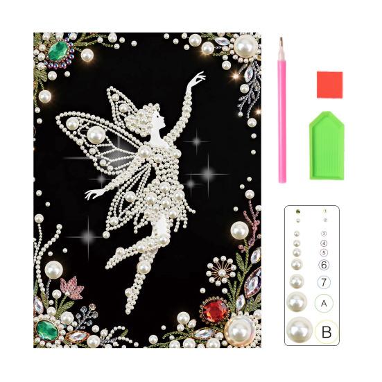 Набор для рисования жемчугом своими руками 3D Искусственный жемчуг Арт-поделка Цветы Фея Балерина Дизайны Настенное искусство Набор для творчества для взрослых Декор для дома Гостиной Спальни