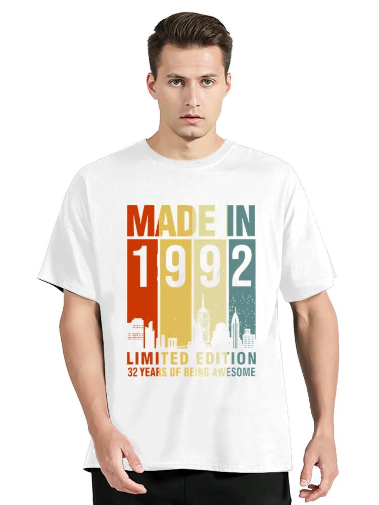 Made In 1992 Birthday Gift T-Shirt Anniversary Graphic Tee Tops Summer Casual Clothing Tshirt Fashion Oversized T Shirt