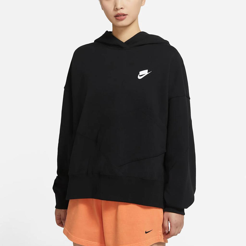 Nike Толстовка свободного покроя с нестандартными карманами, женские топы, черные DC5281-010
