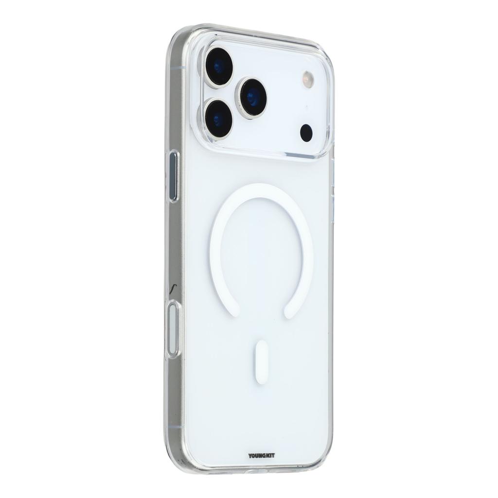 YOUNGKIT For iPhone 17 Pro Max Clear Case Compatible with MagSafe Shockproof TPU PC Phone Back Cover