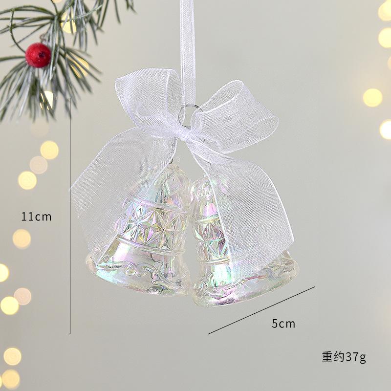 1Pcs Christmas Pendants Decoration Glitter Xmas Tree Snowflake Elk Candy Hanging Ornaments For Home New Year 2023 Navidad Gifts
