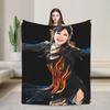 Alysa Liu Warm Blanket For Living Room  Trend Throw Blanket Winter Travel Office Flannel Bedspread