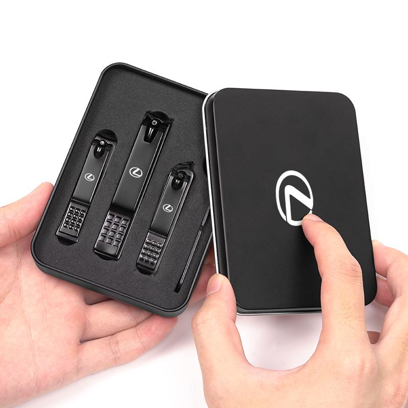 BJYL6 Interior Stickers Automotive Nail Care Set Quickly Trim Your Nails Car Accessorie For Lexus F SPORT Plug-in Hybrid ES UX 300e LB