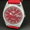 ЯПОНСКИЕ ВИНТАЖНЫЕ ОТРЕМОНТИРОВАННЫЕ МУЖСКИЕ АВТОМАТИЧЕСКИЕ ЧАСЫ SEIKO 5 6309A КРАСНЫЙ ЦИФЕРБЛАТ a444396-1