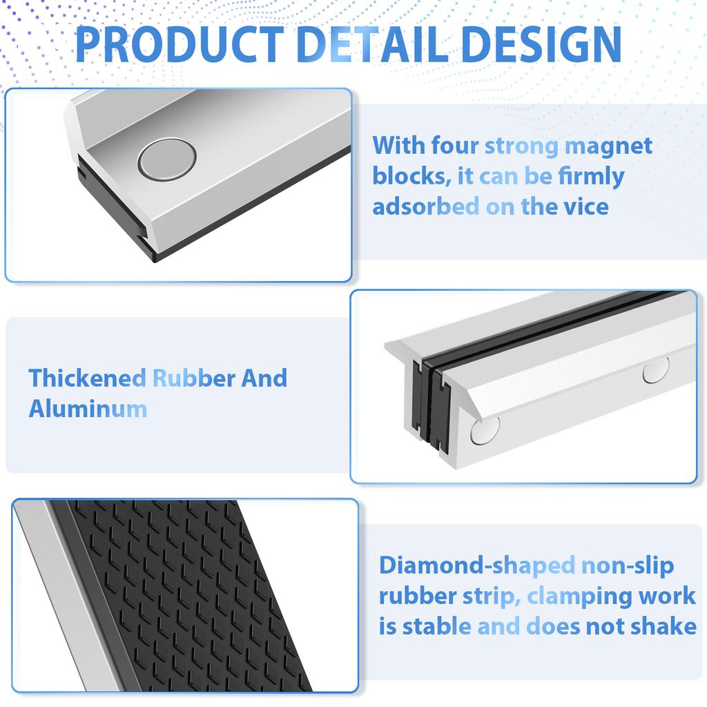 Мини Алюминиевые Тиски для Верстака Губки Противоскользящие Универсальные Губки Тисков Инструмент Инженера Магнитные Верстачные или Сверлильные Тиски Зажим Профессиональные Инструменты