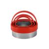 Red Round Cookie Cutter Set Of 3 With Handle Stainless Steel Molds Baking Dough Cake DIY Tools