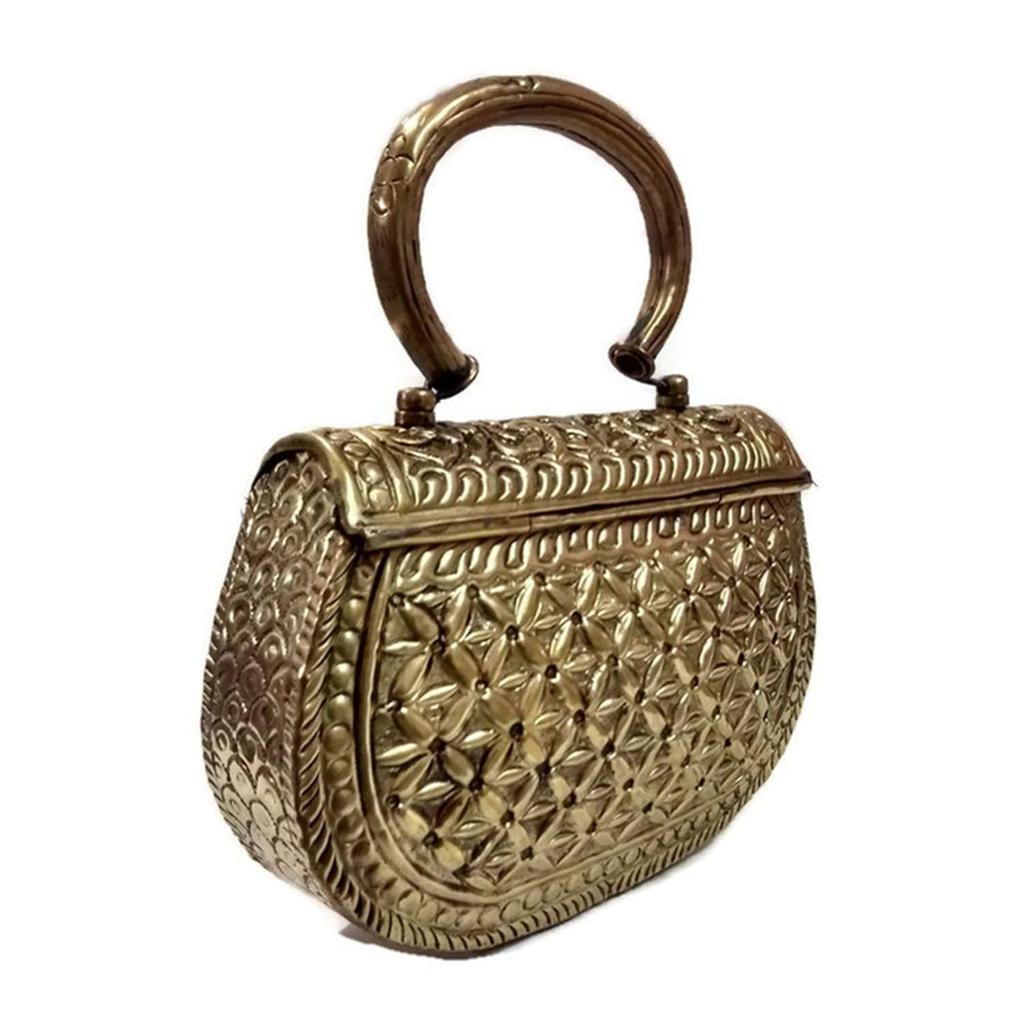 Женский винтажный клатч ручной работы из латуни, с ручной резьбой по металлу, для вечеринки