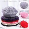 Fashion Vintage Elegant Ribbed Beret Hat Painter Hat French Artist Cap Knitted Cap