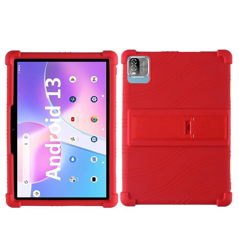 Для PRITOM Android 12 Tablet 10,1 дюймов противоударный чехол Teclast Android 13 Tablet Kids Силиконовая подставка Защитный чехол Мягкий