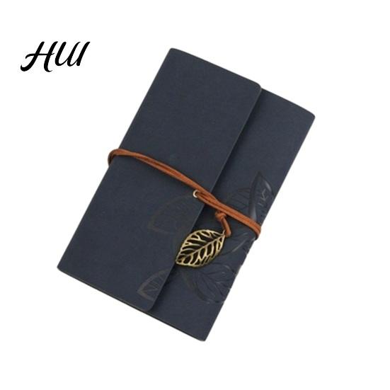 Embossed Leaf Texture Journal Vintage Faux Leather Journal, A5 A6 A7 6 Ring Loose-Leaf Notebook Durable Writing with Retro Metal Pendant for Writing,