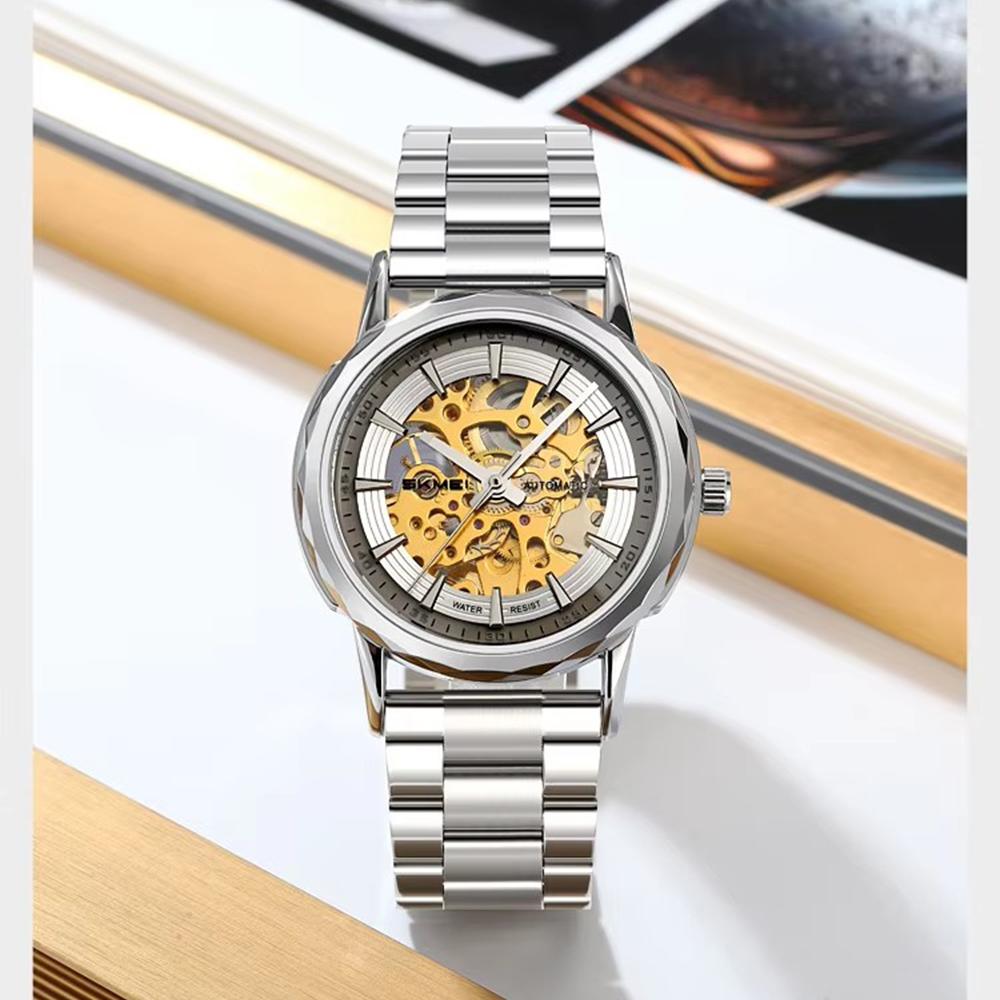 Steel Strip Men's Watches Fully Transparent Dial Automatic Mechanical Watch Waterproof Hardlex Mirror Surface
