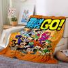 Teen Titans Go Adventure Flannel Blanket Super Soft Warm Cozy Blanket For Sofa Bed Office Travel Allseason Home Decor Gift