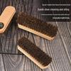 Щетка для обуви с ручкой из бука и щетиной из конского волоса для кожи и замши, доступны большие и маленькие размеры