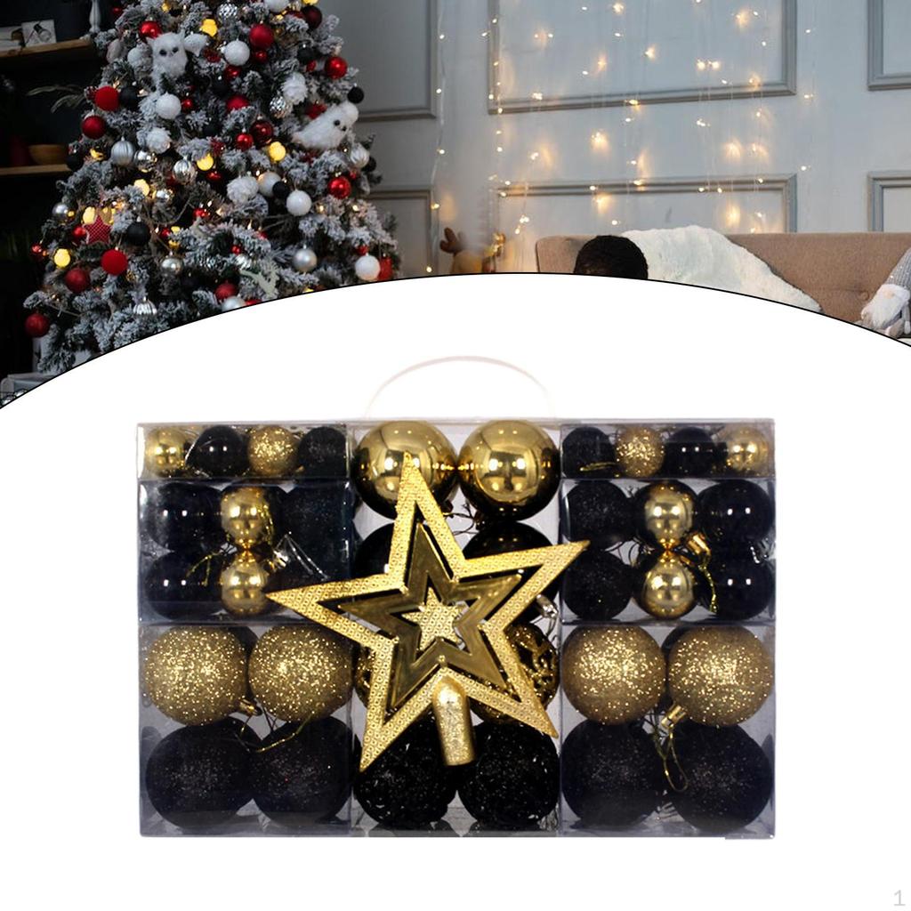 101 шт. Рождественские шары, украшения для елки, звездочки, самодельные безделушки, подвесные шары для ресторанов и фестивалей