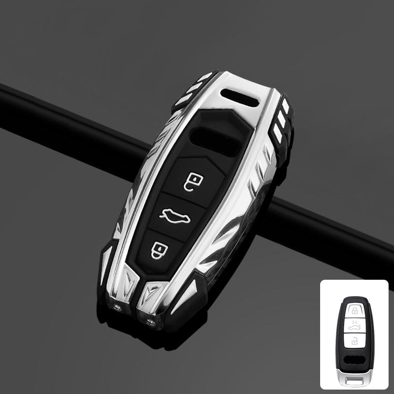 Новый корпус-оболочка для пульта ключа автомобиля для A6 A7 A8 E-tron C8 D5 Q7 Q8 2019 2020, защитный держатель, бесключевые аксессуары