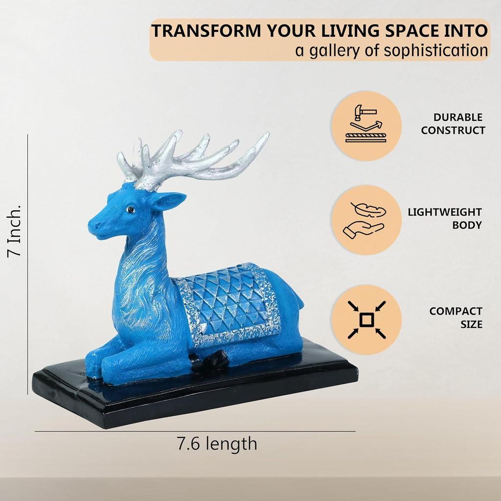 Peaceful Deer Sculpture for Home or Office: A Perfect Blend of Natural Elegance and Soothing Tranquility