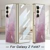 GKK Роскошный Чехол из Окрашенного Стекла с Покрытием для Samsung Galaxy Z Fold 7 6 5 Защитная Крышка из Стекла для Заднего Экрана для Чехла Galaxy Z Fold7