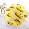 Cute Bee Print Automatic Opening/Closing Umbrella with Foldable Design, Iron Frame, Outdoor Use, Festival Gift, Suitable for Fans, Travel, D