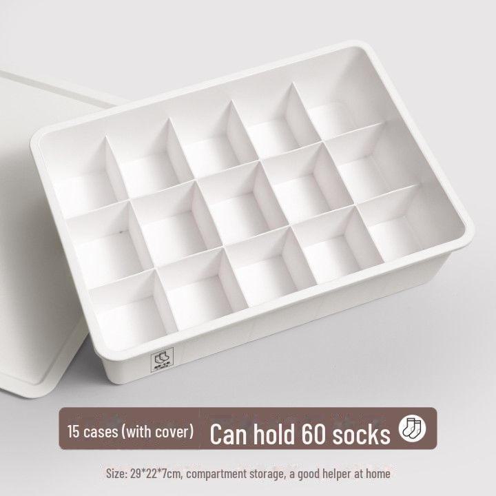 Drawer-Style Underwear and Socks Storage Box with Compartments
