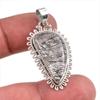Natural Black Rutile Gemstone 925 Solid Sterling Silver Gift Pendant 1.75" Z8O06