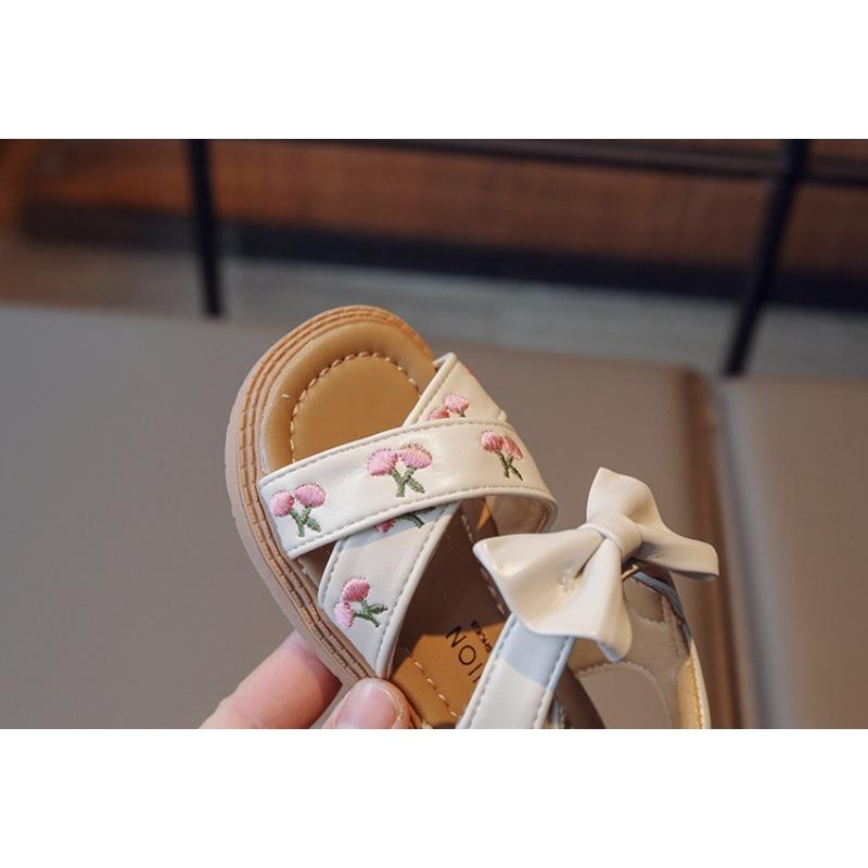 Summer Embroidered Soft Sole Princess Sandals Kids Girls Beach Shoes