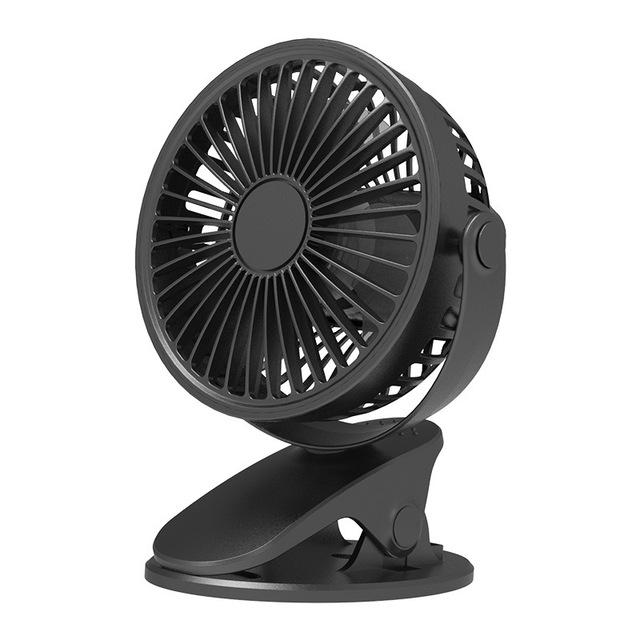 Mini Mute Clip Fan Rechargeable Silent 4 Blades Baby Stroller Fans Portable Air Cooling 3 Speeds Desk USB Fan with USB Output