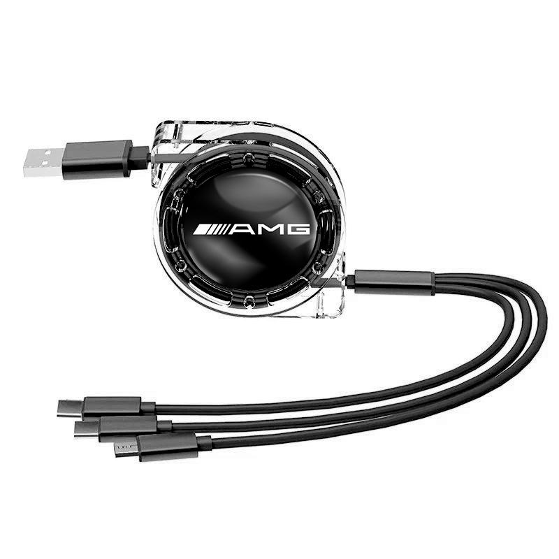 3 In 1 Micro USB Type C Charging Cable Multi Charger For Mercedes Benz AMG W223 W213 W206 W464 W247 W167 W166 W222 W205 W204 MF8