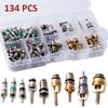 134 шт./кор. автомобильный автомобиль R134a A/C клапаны с сердечником автомобильный комплект для кондиционирования воздуха