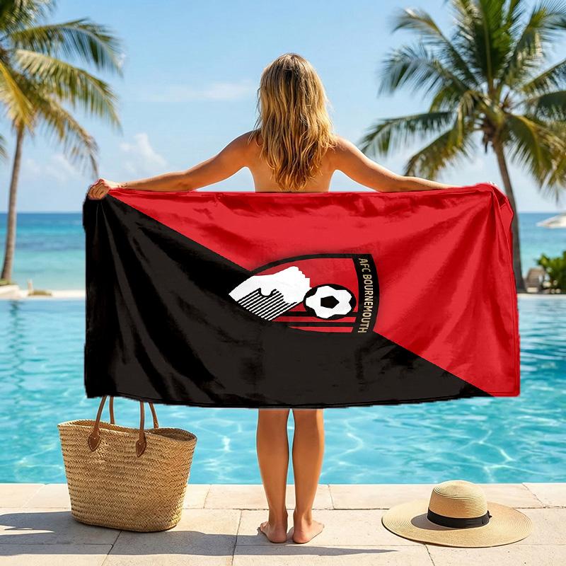 Пляжное полотенце Bournemouth Football из мягкой микрофибры, летнее, быстросохнущее, впитывающее, для пляжа, бассейна, путешествий