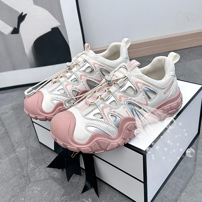 Летние туфли Hollow Dad Shoes Женская обувь Hollow Mesh Trend Ins Женская обувь Спортивная обувь Модная универсальная обувь для альпинизма